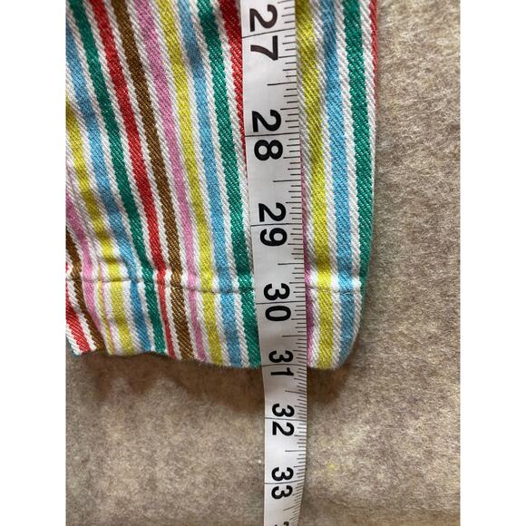 Boden Rainbow Striped Denim Old School Overalls Size 4y-5y - Picture 6 of 7